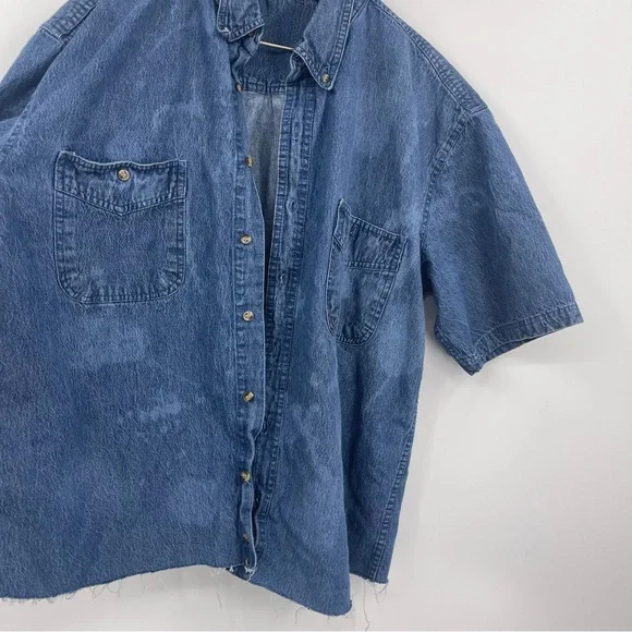 Denim Western Shirt SZ L - Picture 2 of 8